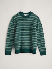 Seasalt Cornwall Green Layline Fair Isle Jumper - Image 4 of 4