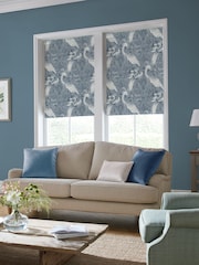 Laura Ashley Midnight Blue Tregaron Made to Measure 100% Cotton Roman Blinds - Image 5 of 6