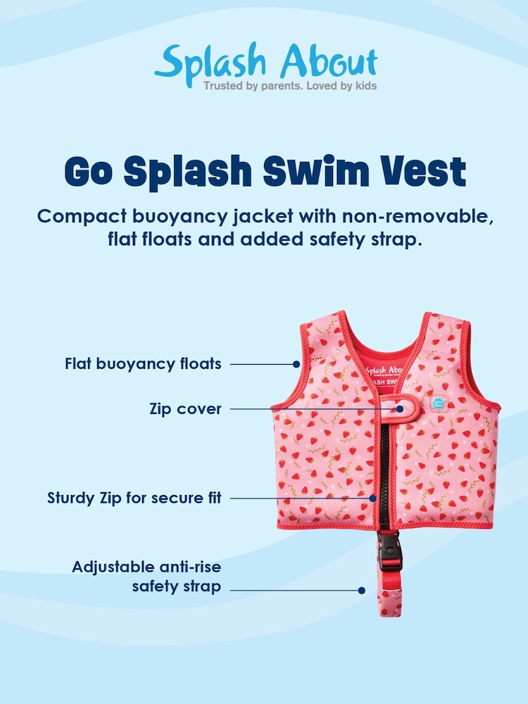 Splash About Pink Go Splash Swim Vest - Image 8 of 8 Splash About Pink Go Splash Swim Vest - Image 8 of 8