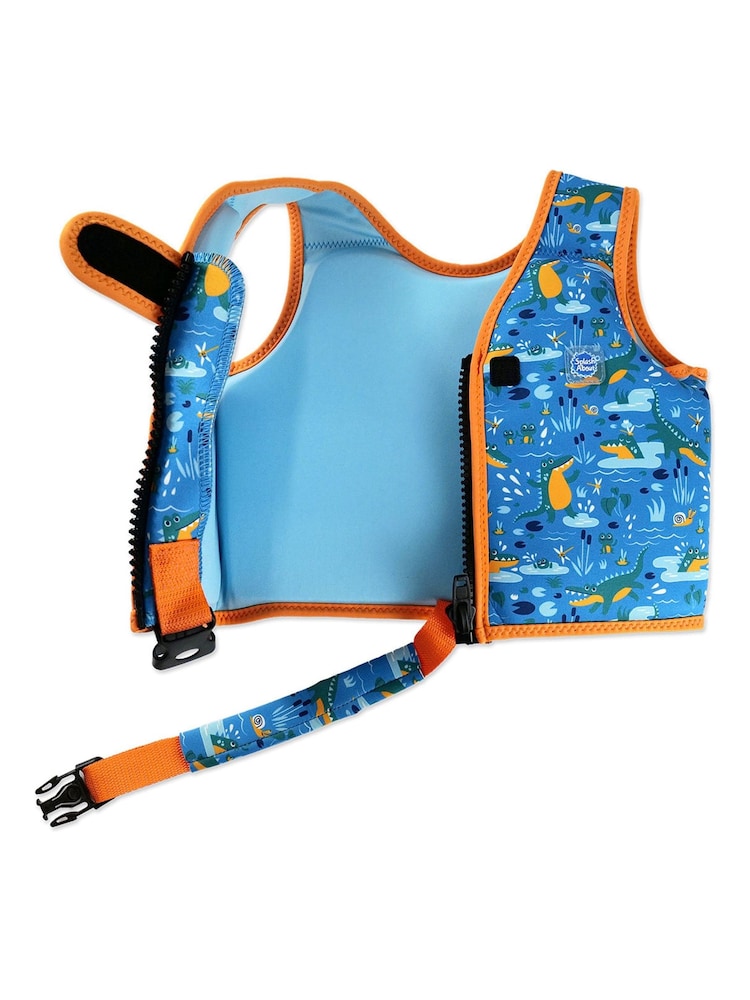 Splash About Crocodile Swamp Blue Go Splash Swim Vest - Image 6 of 6 Splash About Crocodile Swamp Blue Go Splash Swim Vest - Image 6 of 6