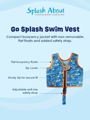 Splash About Crocodile Swamp Blue Go Splash Swim Vest - Image 8 of 8