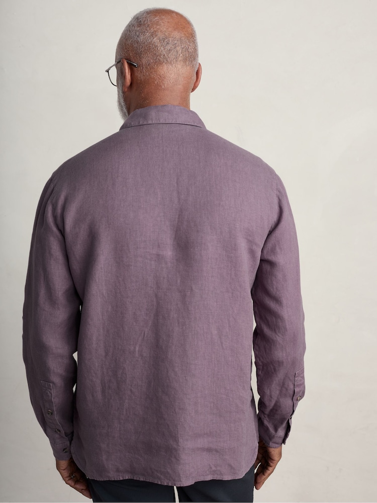 Seasalt Cornwall Purple Curator Shirt - Image 2 of 5 Seasalt Cornwall Purple Curator Shirt - Image 2 of 5