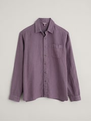 Seasalt Cornwall Purple Curator Shirt - Image 4 of 5
