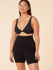 ETAM Black Medium Power By Control Mid-Thigh Shorts - Image 1 of 5