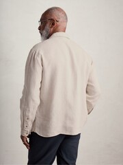 Seasalt Cornwall Natural Curator 100% Linen Shirt - Image 2 of 4