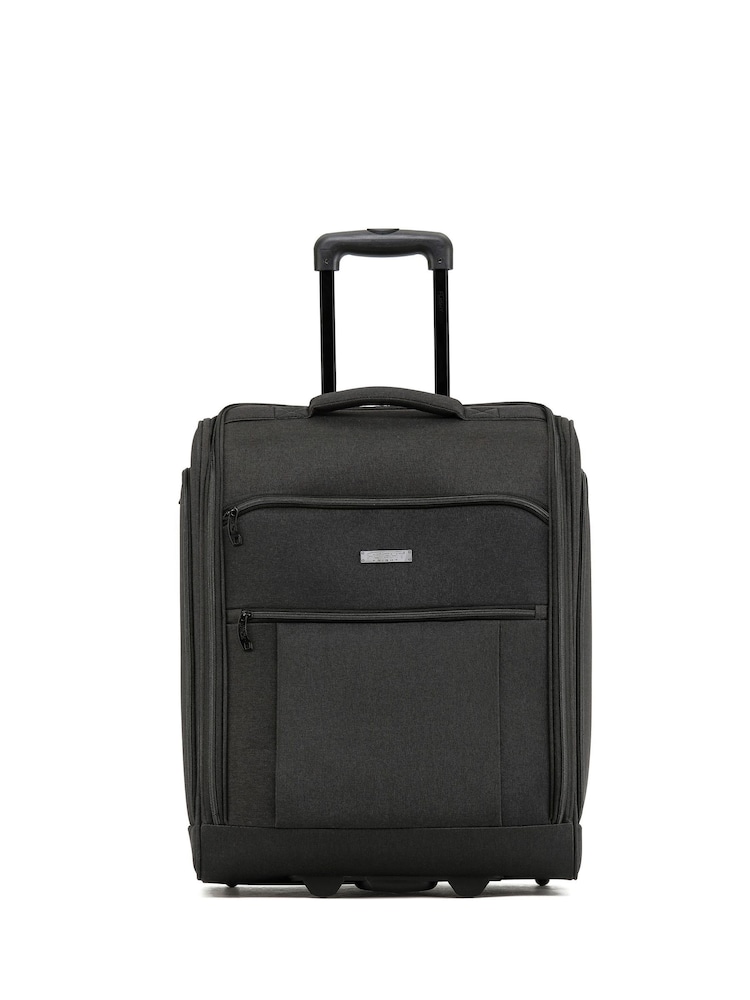 Flight Knight 56x45x25cm Easy Jet Overhead Soft Case Cabin Carry On Suitcase Hand Mono Canvas Luggage - Image 1 of 7