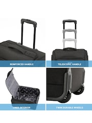 Flight Knight 56x45x25cm Easy Jet Overhead Soft Case Cabin Carry On Suitcase Hand Mono Canvas Luggage - Image 4 of 7