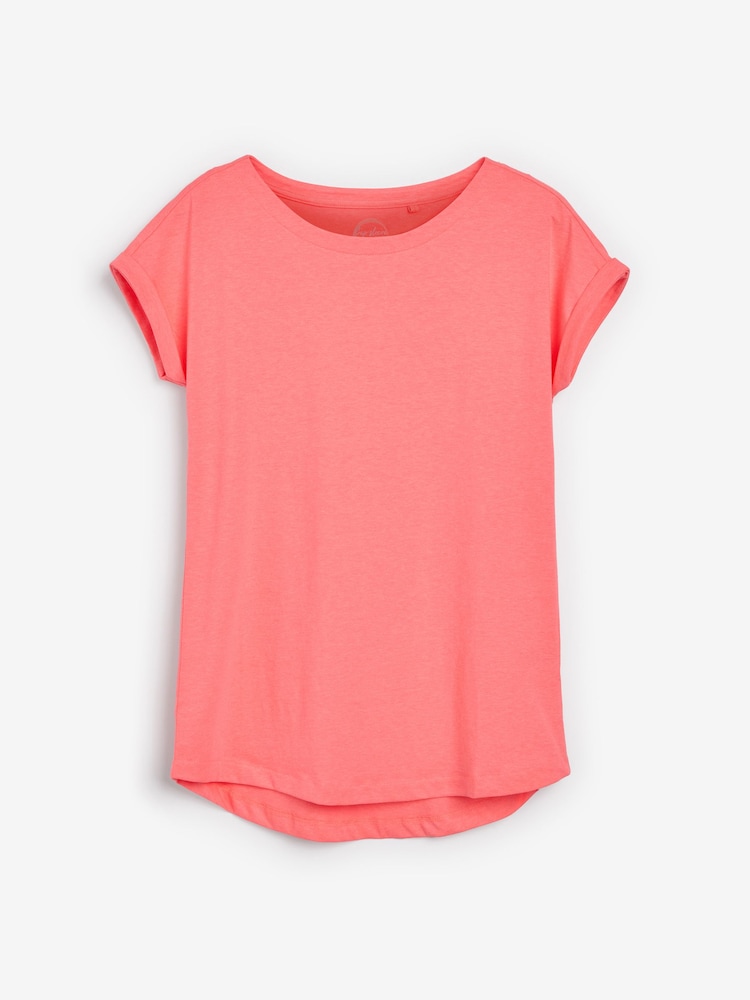 Neonkoralle/Pink - T-Shirt-Top mit Flügelärmeln - Bild 2 von 4