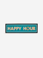 Teal Blue Happy Hour Framed Print Wall Art - Image 4 of 6