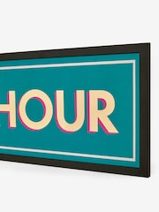 Teal Blue Happy Hour Framed Print Wall Art - Image 5 of 6