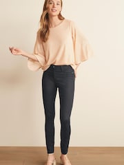 Black Power Stretch Denim Leggings - Image 3 of 7