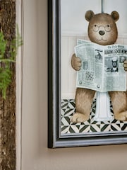 Black Bertie Bear on the Loo Framed Wall Art - Image 3 of 5