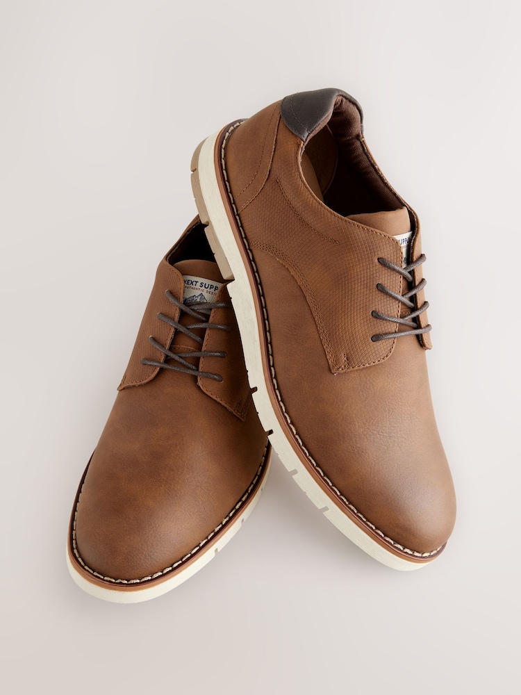Tan Brown Sports Wedges Shoes - Image 3 of 7