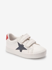 White Standard Fit (F) Star Touch Fastening Trainers - Image 2 of 4