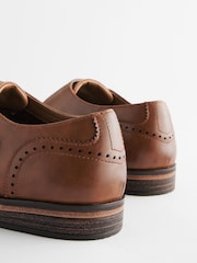 Tan/Brown Double Monk Toe Cap Shoes - Image 4 of 7