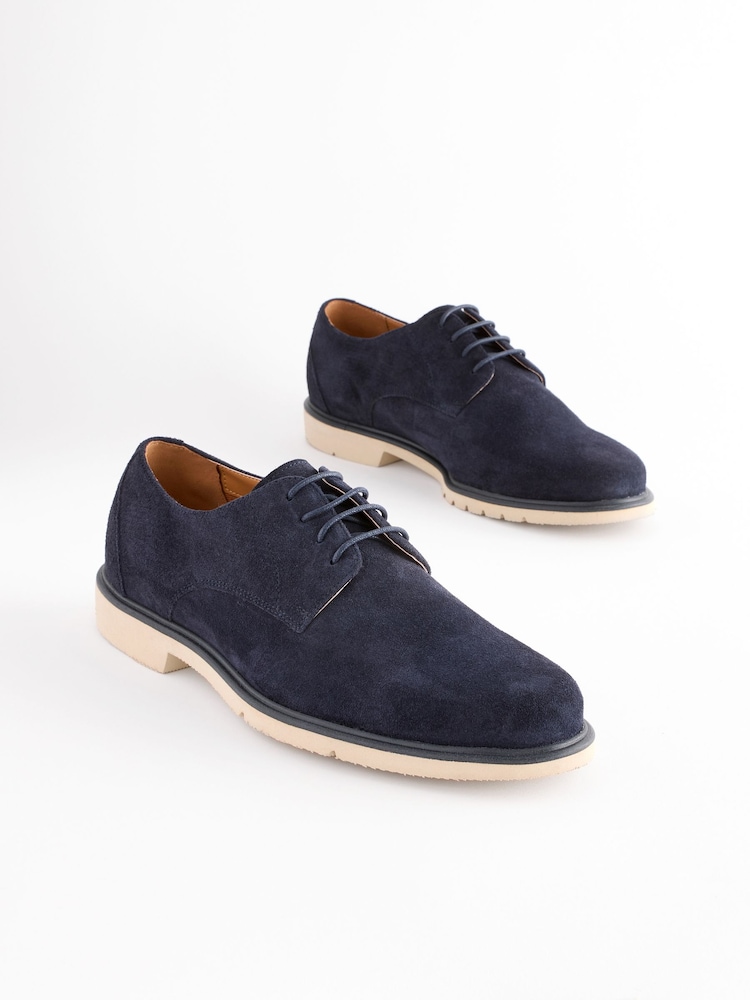 Marineblau/blau - Derby-Schuhe aus Veloursleder - Bild 2 von 7 Marineblau/blau - Derby-Schuhe aus Veloursleder - Bild 2 von 7