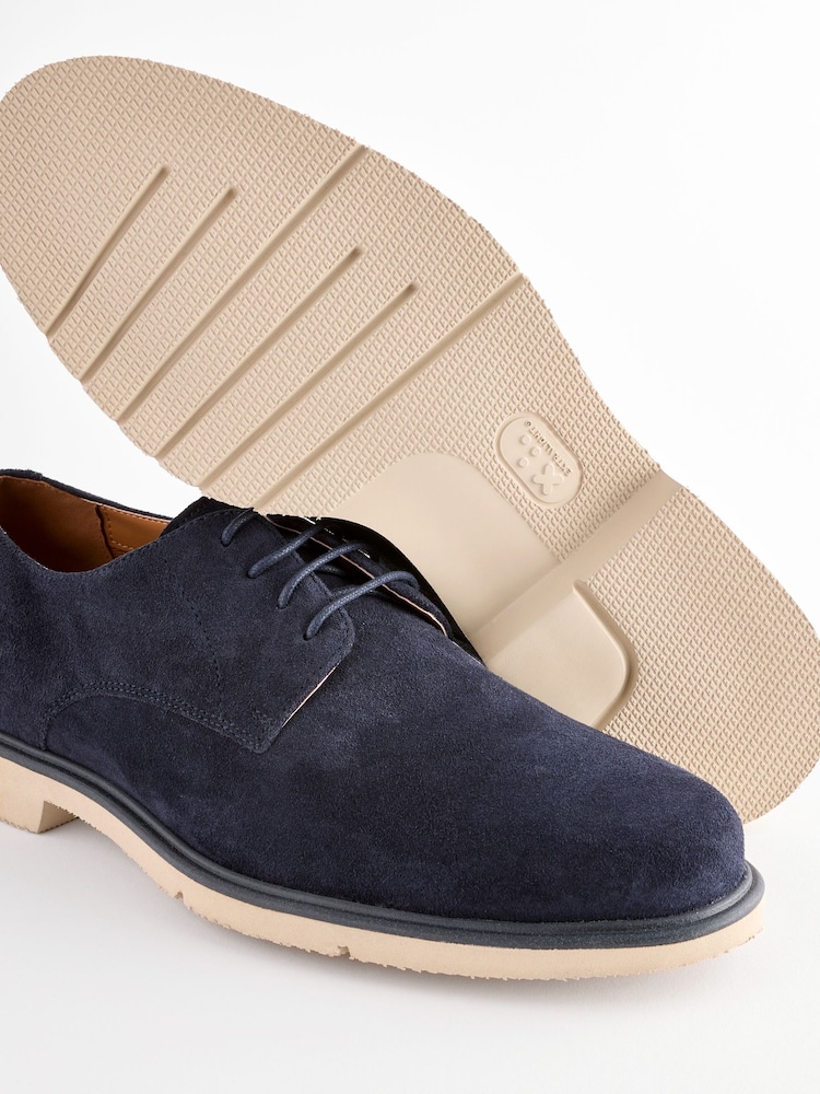 Marineblau/blau - Derby-Schuhe aus Veloursleder - Bild 7 von 7 Marineblau/blau - Derby-Schuhe aus Veloursleder - Bild 7 von 7