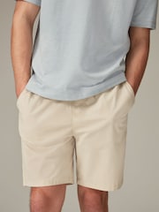 Stone Washed Cotton Elasticated Waist Shorts - Image 4 of 10