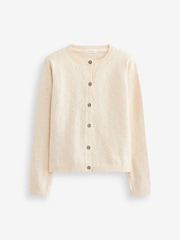 Ecru White Bobble Cardigan (3mths-10yrs) - Image 1 of 3