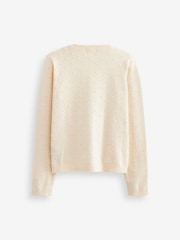 Ecru White Bobble Cardigan (3mths-10yrs) - Image 2 of 3
