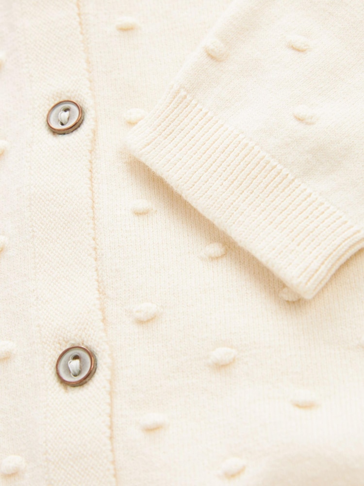 Ecru White Bobble Cardigan (3mths-10yrs) - Image 3 of 3