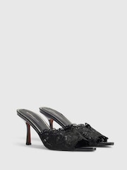 River Island Lace Peep Toe Mules - صورة 3 من 6