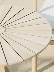 Charles Bentley Natural Wood Acacia and Weave Bistro Set - Image 2 of 6