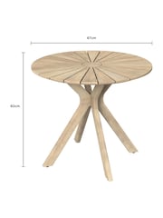 Charles Bentley Natural Wood Acacia and Weave Bistro Set - Image 4 of 6