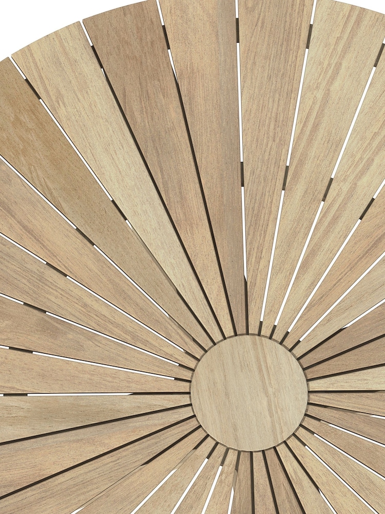 Charles Bentley Natural Wood Acacia Round Folding Dining Table - Image 6 of 6 Charles Bentley Natural Wood Acacia Round Folding Dining Table - Image 6 of 6