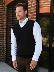 Schwarz - Pure Collection Herren-Kaschmirweste - Bild 8 von 8