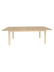 Charles Bentley Natural Wood 6-8 Seater Acacia Extending Dining Table - Image 2 of 6