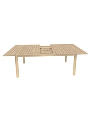 Charles Bentley Natural Wood 6-8 Seater Acacia Extending Dining Table - Image 5 of 6
