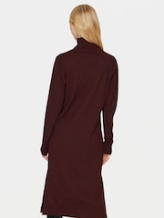 Saint Tropez Red Mila Rollneck Knitted Midi Dress - Image 2 of 5