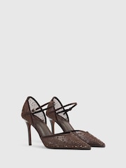 River Island Diamante Mesh Court Heels - 5의 이미지 2