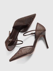 River Island Diamante Mesh Court Heels - 5의 이미지 4