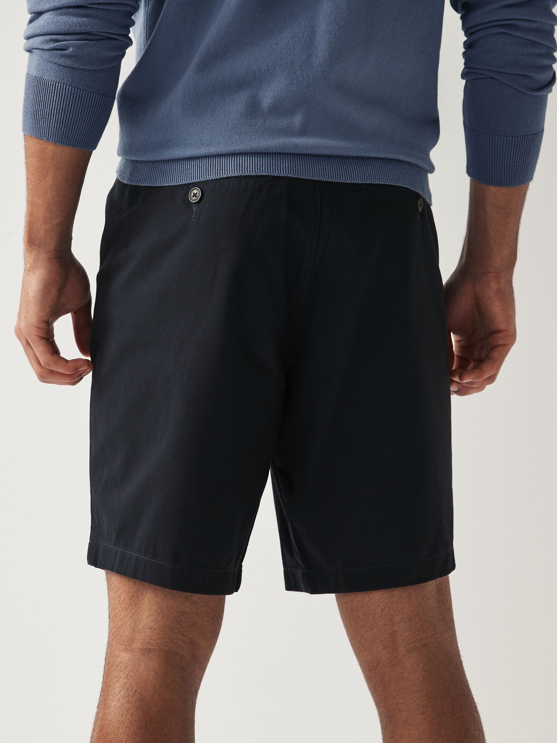 Buy Navy Blue Straight Fit Stretch Chinos Shorts from Next Canada