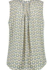 NYDJ Blue Sleeveless Pintuck Blouse - Image 5 of 6