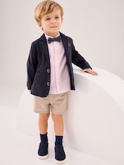 Navy Blazer, Shirt, Short & Bow Tie Set (3mths-9yrs) - Image 2 of 8