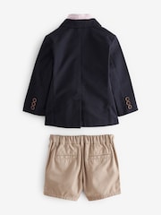 Navy Blazer, Shirt, Short & Bow Tie Set (3mths-9yrs) - Image 6 of 8