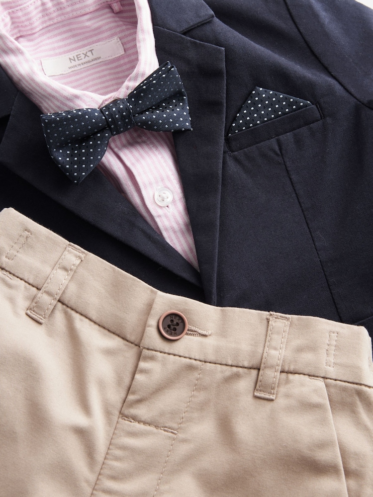 Navy Blazer, Shirt, Short & Bow Tie Set (3mths-9yrs) - Image 8 of 8