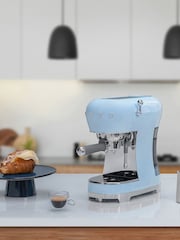 Smeg Blue Espresso Coffee Machine - Image 6 of 7