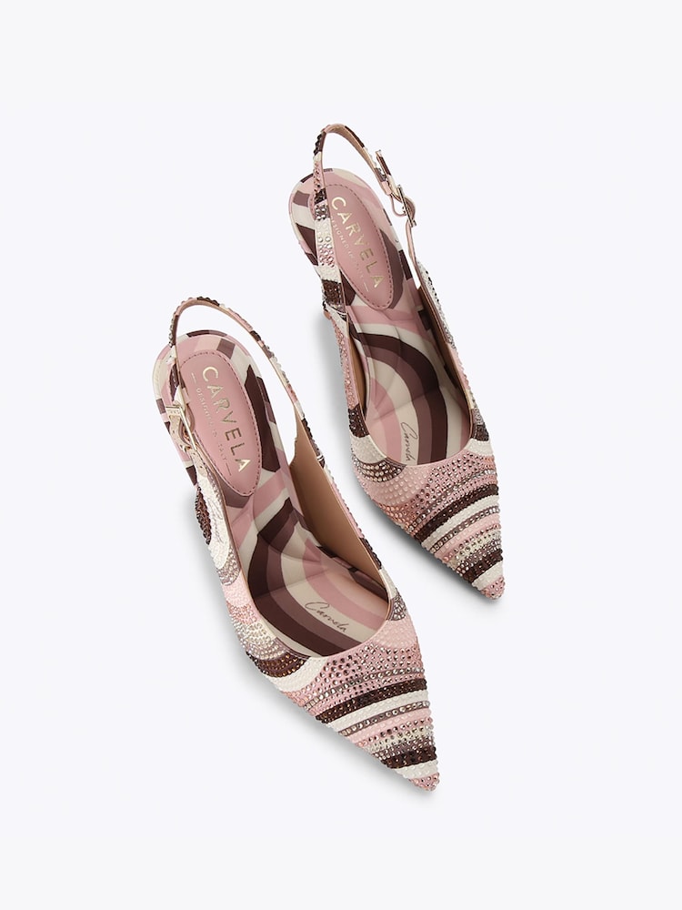 Carvela Pink Caramella Sling Court Shoes - Image 2 of 4 Carvela Pink Caramella Sling Court Shoes - Image 2 of 4