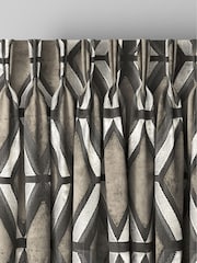 Grey Collection Luxe Heavyweight Geometric Cut Velvet Made To Measure Curtains - Image 2 of 6