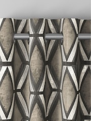 Grey Collection Luxe Heavyweight Geometric Cut Velvet Made To Measure Curtains - Image 3 of 6