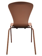 Fusion Living Set of 2 Light Terracotta Hoxton Plastic Dining Chairs - Image 5 of 6