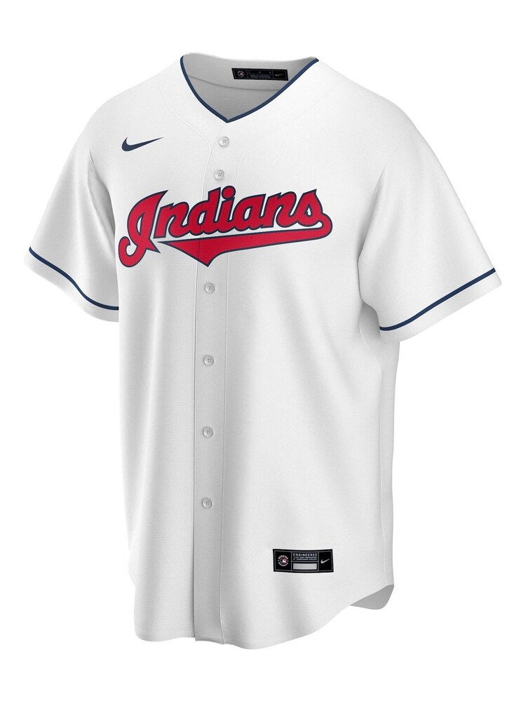 Nike White Cleveland Indians Official Replica Home Jersey - Image 1 of 2