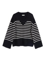 Albaray Stripe V-Neck Black Jumper - Image 5 of 5