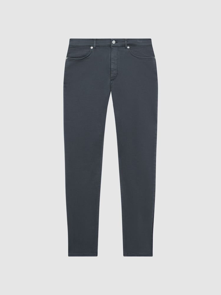 Reiss Airforce Blue Dover Slim Fit Brushed Jeans - Image 2 of 4