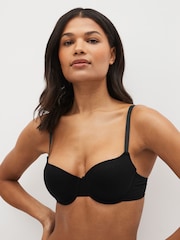 Black/White/Pastel Rose Nude Pad Balcony Cotton Blend Ultimate Comfort Bras 3 Pack - Image 2 of 6
