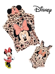 Vanilla Underground Cream Minnie Mouse Character Swimsuit & Poncho Set - Image 3 of 4